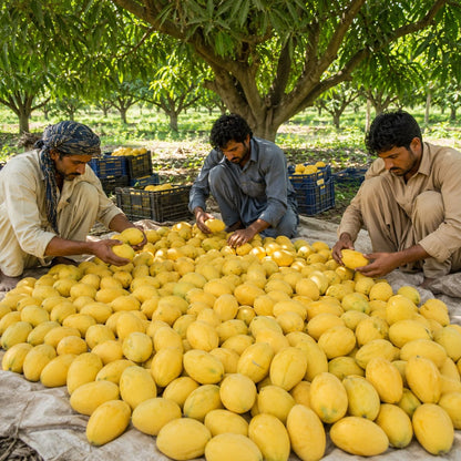 Anwar Ratol mangoes closeup — intensely sweet aromatic desi mango